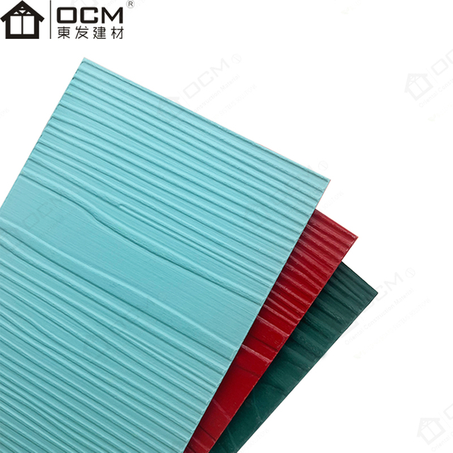 Panel De Pared Exterior 3D Con Revestimiento De Veta De Madera De Fibrocemento, 1200 X 2440 X 8 Mm